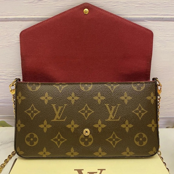 Louis Vuitton Felicie Monogram Fuchsia Clutch Crossbody (SP2186) + Receipt 🌸 - Picture 2 of 14